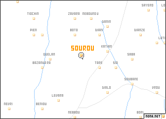 map of Sourou