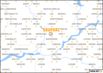 map of Soursac