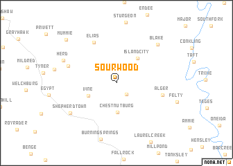 map of Sourwood