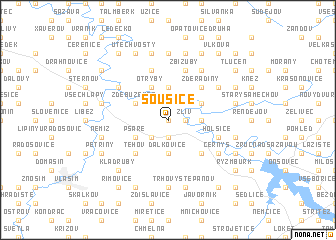 map of Soušice