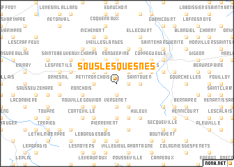 map of Sous-les-Quesnes