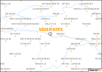 map of Souspierre