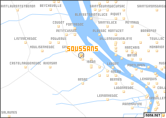 map of Soussans