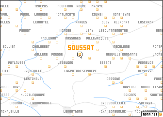 map of Soussat
