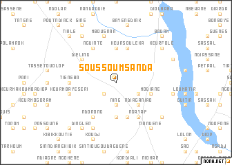 map of Soussoum Sanda