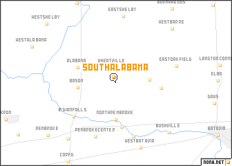 map of South Alabama