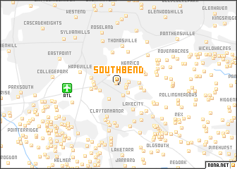 map of South Bend