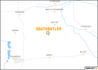 map of South Butler