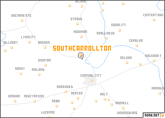 map of South Carrollton