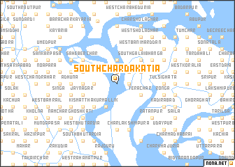 map of South Char Dākātia