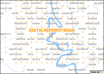 map of South Char Nārāyandia