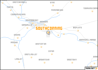 map of South Corning