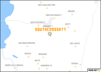 map of South Crossett