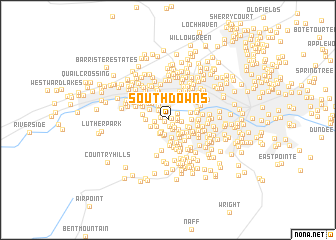 map of Southdowns