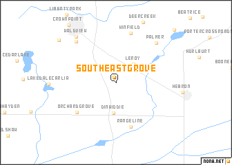 map of Southeast Grove