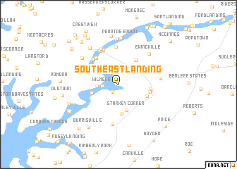 map of Southeast Landing