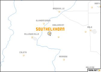 map of South Elkhorn