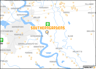 map of Southern Gardens