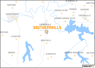 map of Southern Hills