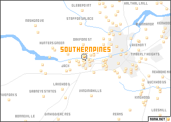 map of Southern Pines