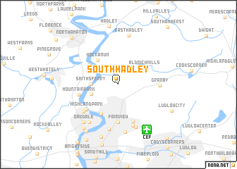 Map Of South Hadley Ma South Hadley (United States - Usa) Map - Nona.net