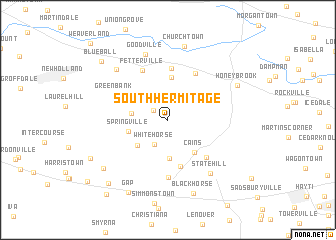 map of South Hermitage