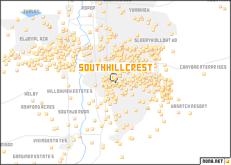 map of South Hill Crest