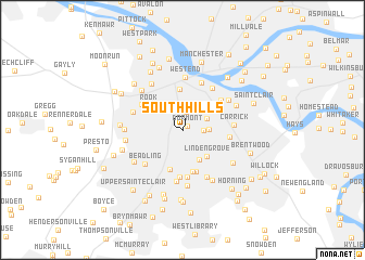 map of South Hills