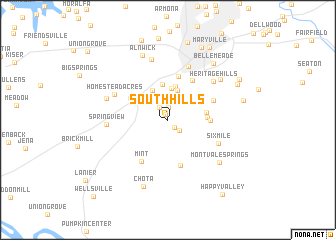 map of South Hills