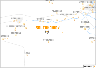 map of South Hominy