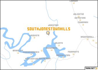 map of South Jonestown Hills