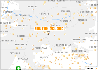 map of South Kirkwood