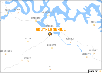 map of South Lead Hill