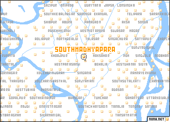 map of South Madhyapāra