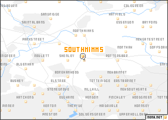 map of South Mimms