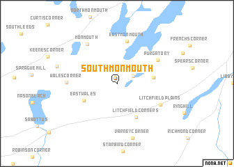 map of South Monmouth