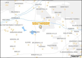 map of Southmoor