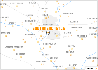 map of South New Castle