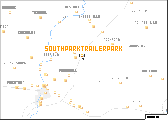 map of South Park Trailer Park