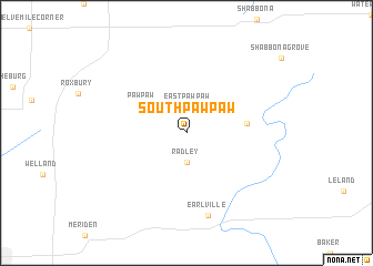 map of South Paw Paw