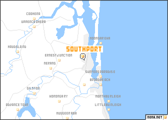 map of Southport