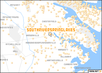 map of South River Spring Lakes