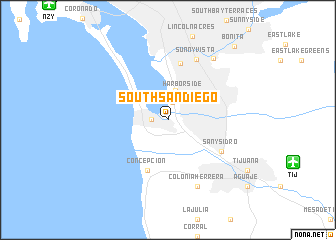 map of South San Diego