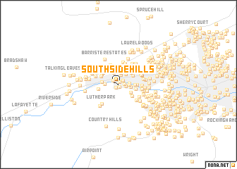 map of Southside Hills