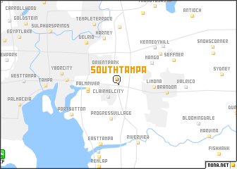 map of South Tampa