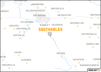 map of South Wales