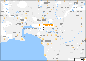 South Yarra (Australia) map - nona.net