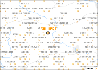 map of Souvrať