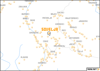 map of Šovelja
