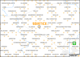 map of Sovětice